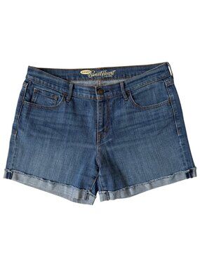 Old Navy Women's The Sweetheart Blue Denim Shorts Size 12